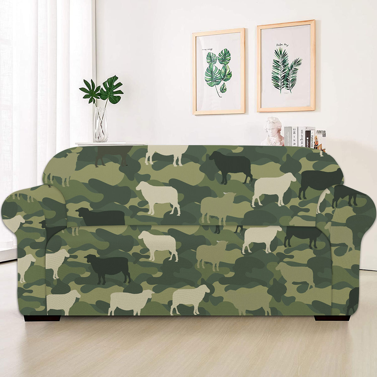 Sheep Camo Pattern Sofa Cover