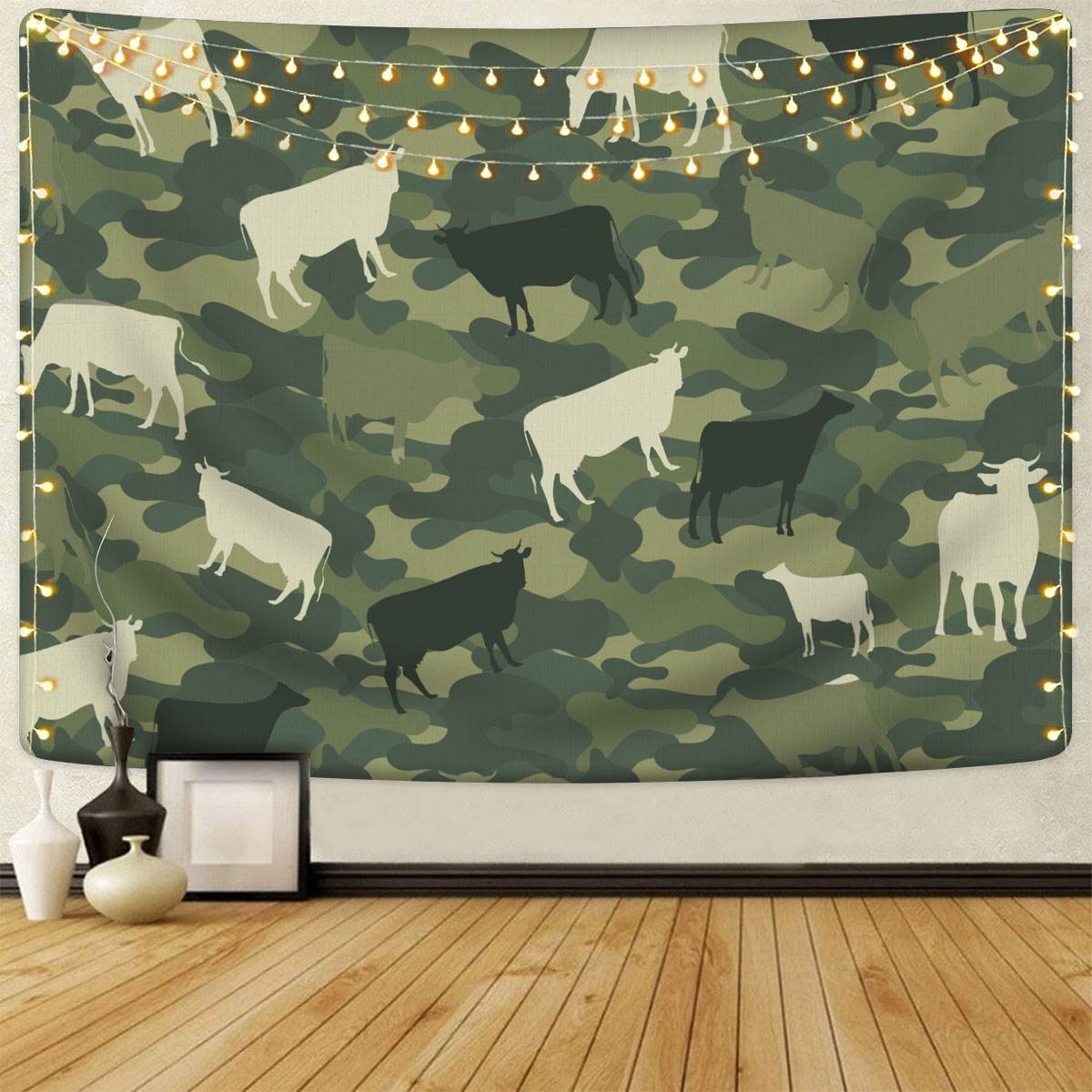 Cattle Camo Pattern Tapestry