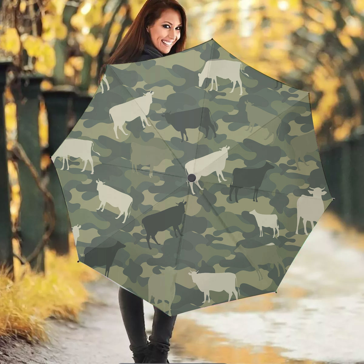 Cattle Camo Pattern Umbrella