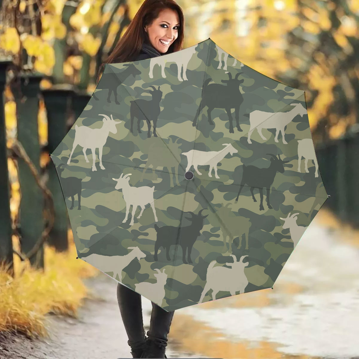 Goat Camo Pattern Umbrella