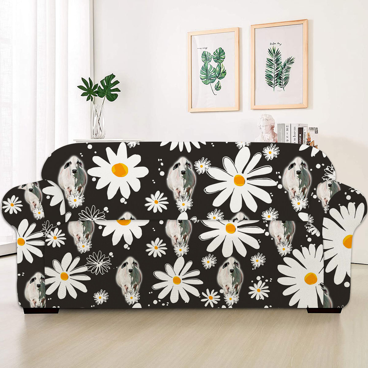 Brahman Daisy Flower Pattern Sofa Cover