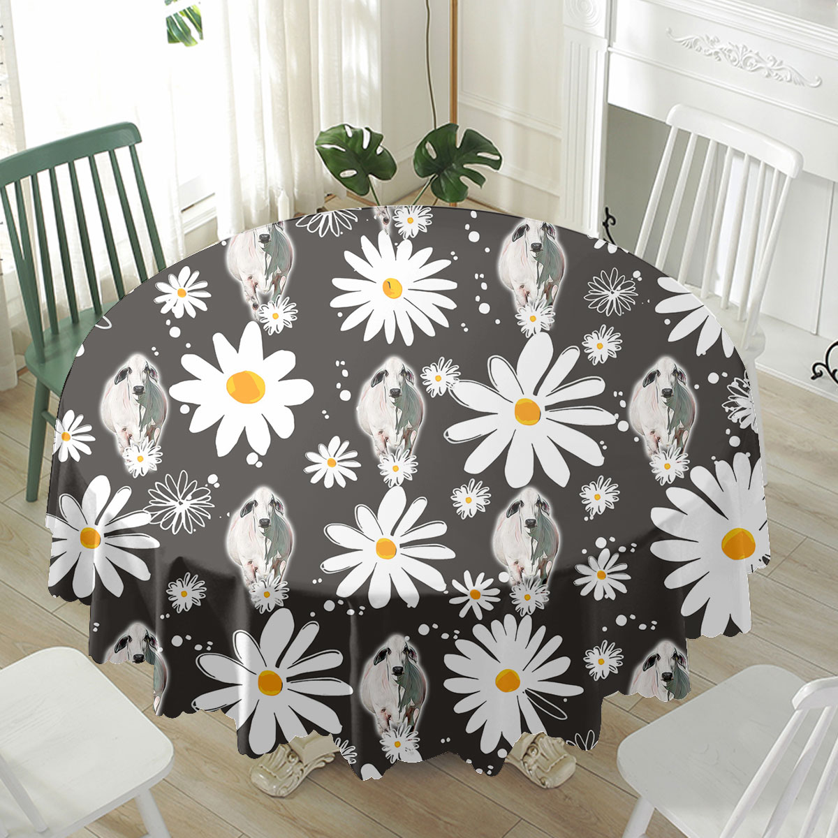 Brahman Daisy Flower Pattern Waterproof Tablecloth