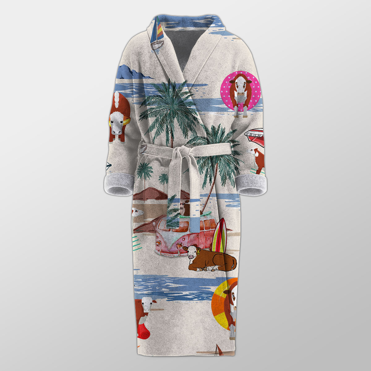 Hereford Summer Beach Pattern Night Robe