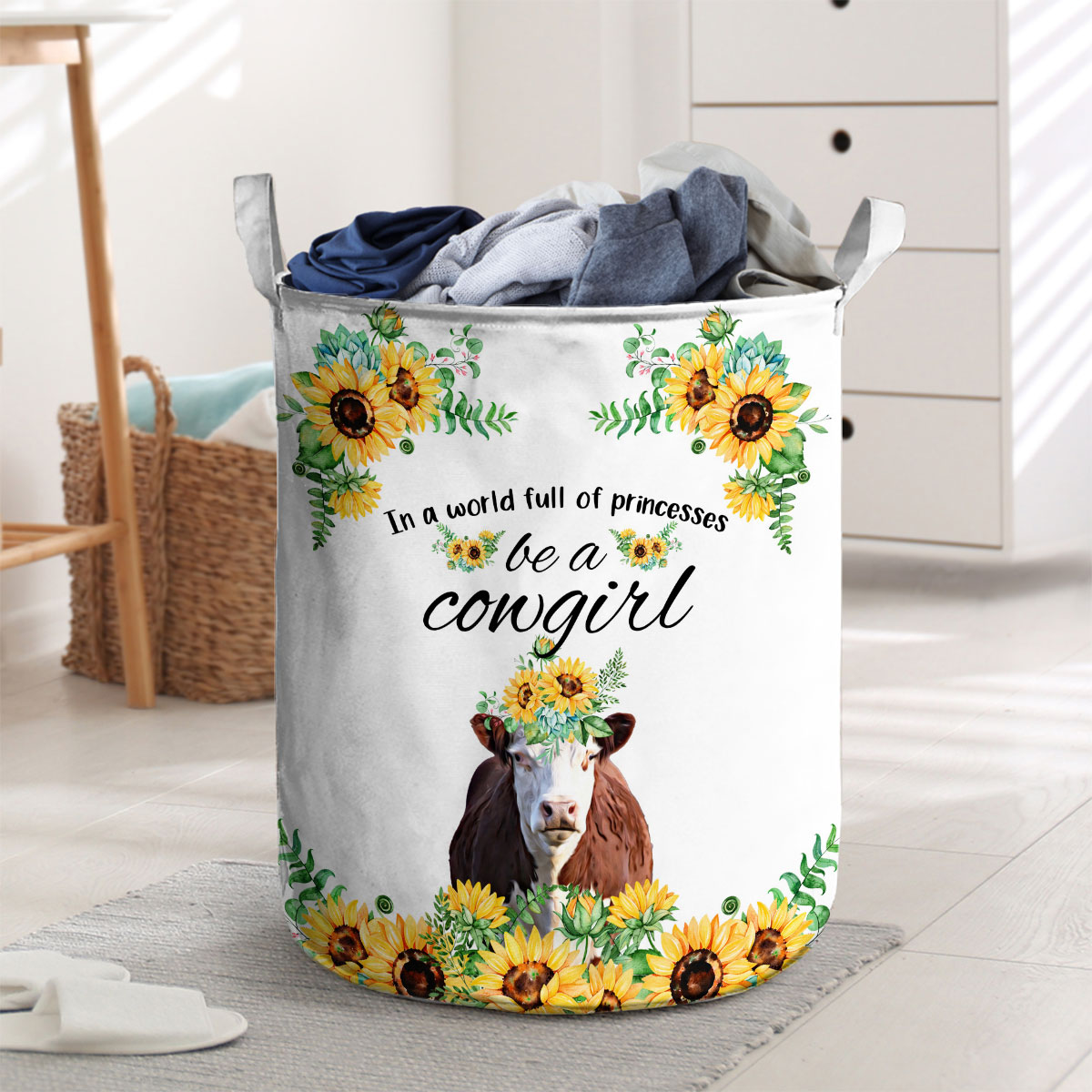 Hereford Be A Cowgirl Laundry Basket