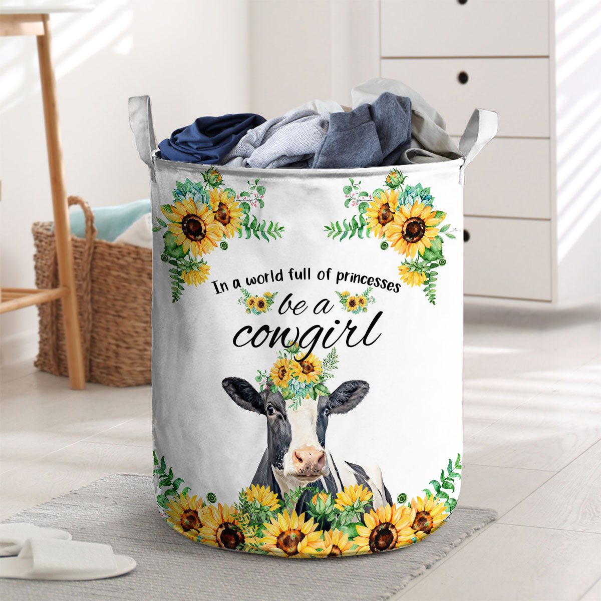 Holstein Be A Cowgirl Laundry Basket