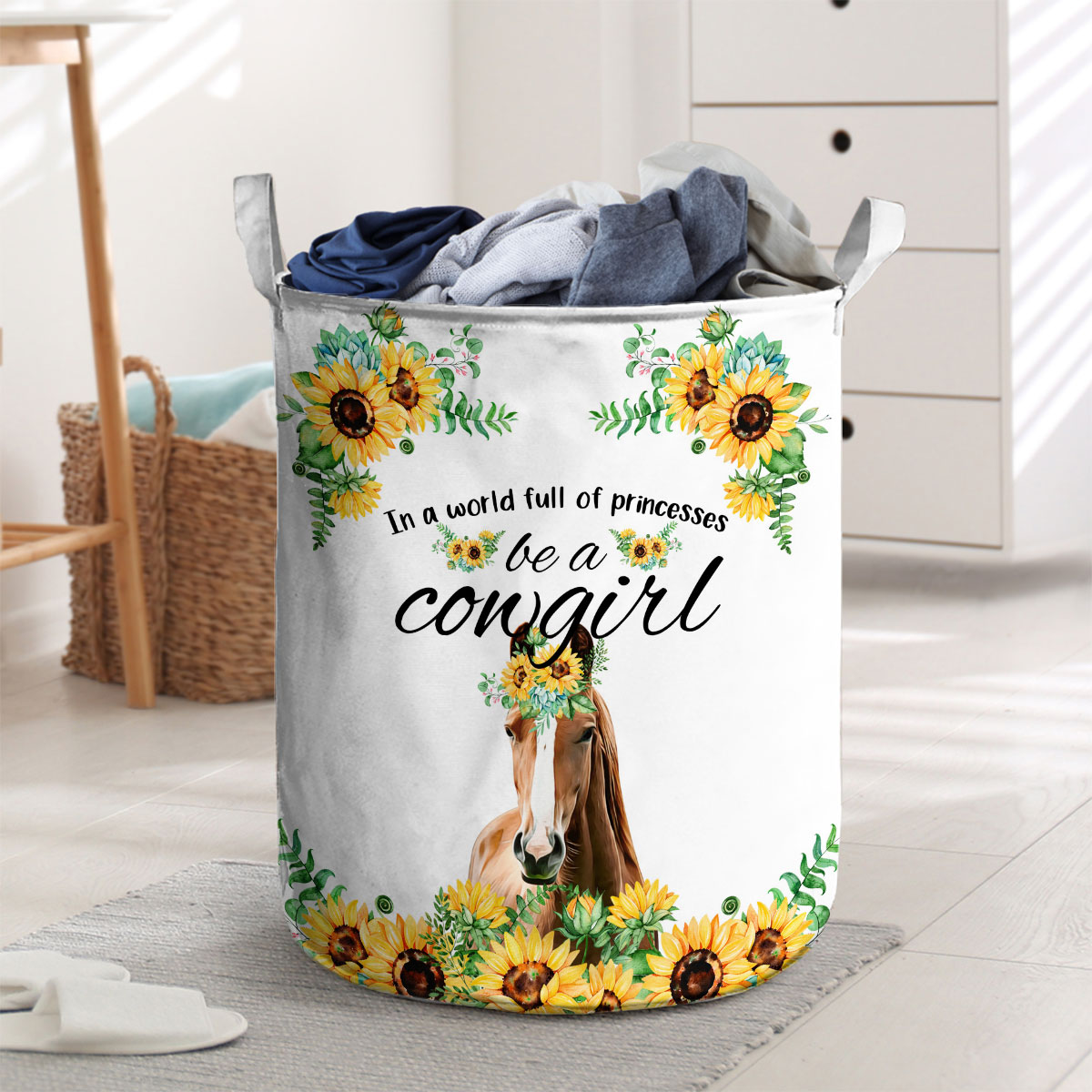 Horse Be A Cowgirl Laundry Basket