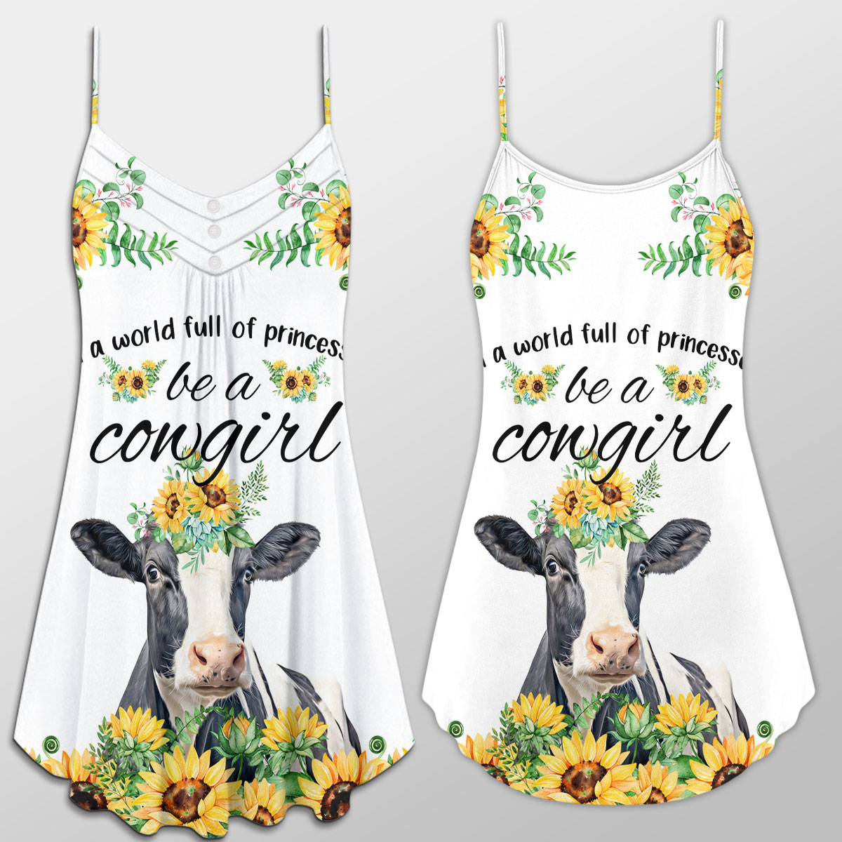 Holstein Be A Cowgirl Suspender Dress