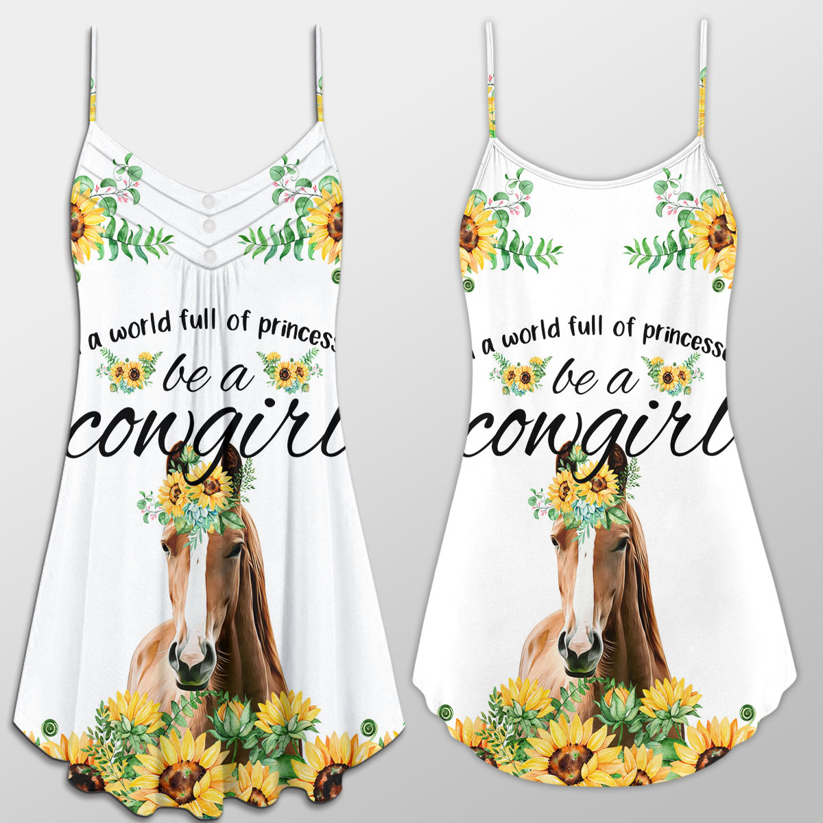 Horse Be A Cowgirl Suspender Dress