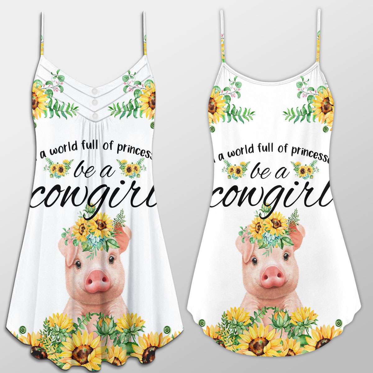 pig Be A Cowgirl Suspender Dress
