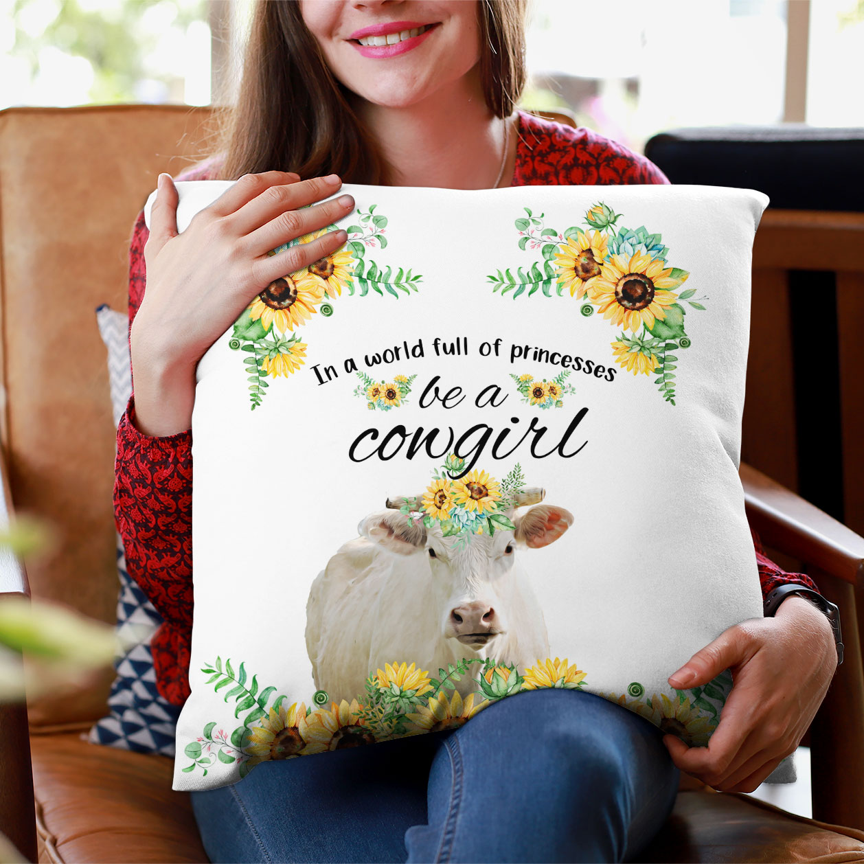 Charolais Be A Cowgirl Pillow Case