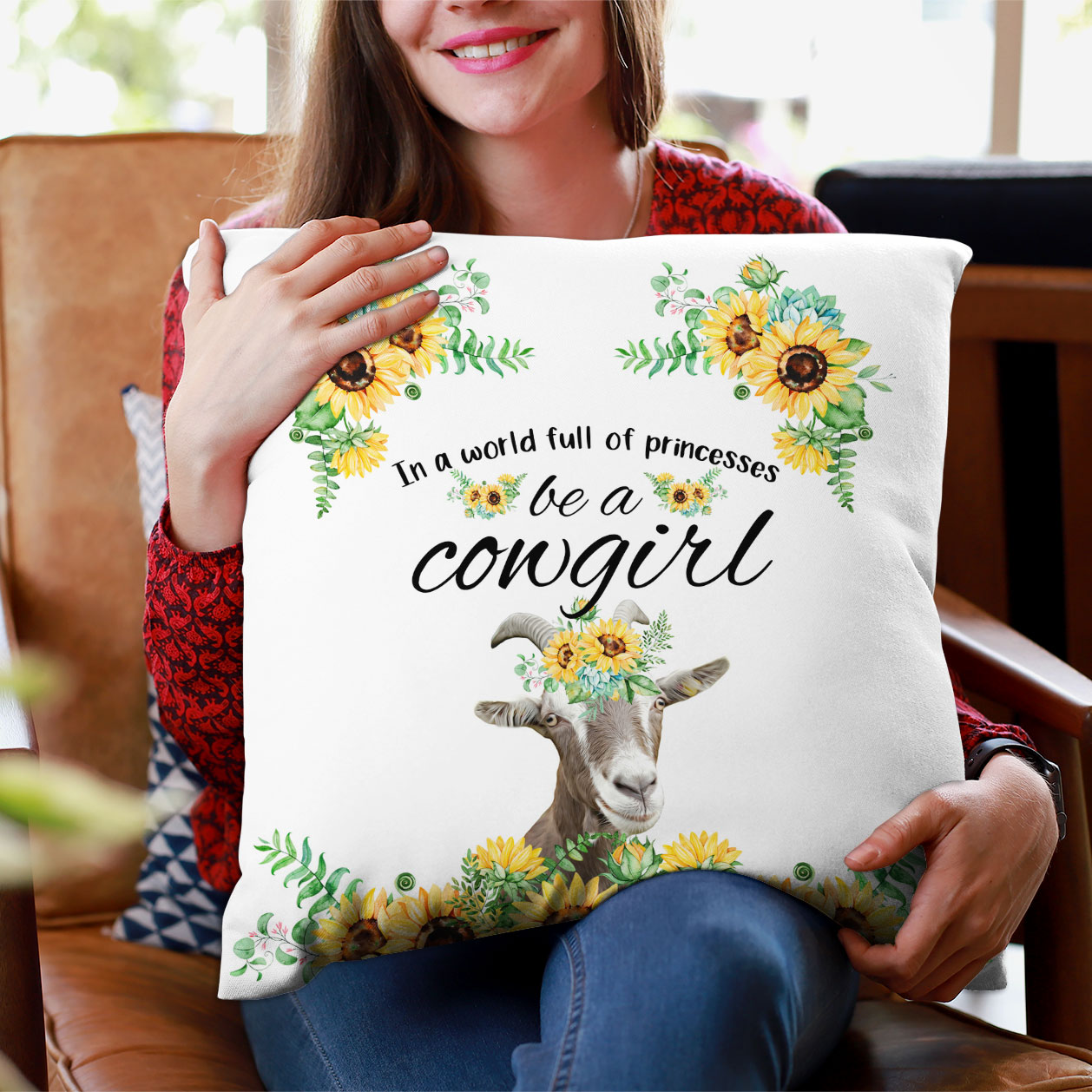 Goat Be A Cowgirl Pillow Case
