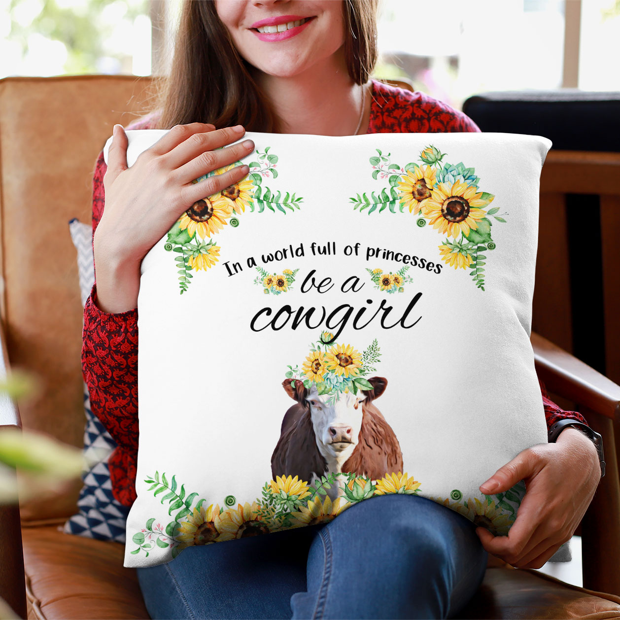 Hereford Be A Cowgirl Pillow Case