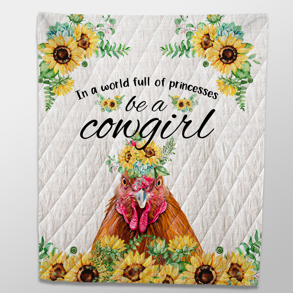 Chicken Be A Cowgirl Quilt
