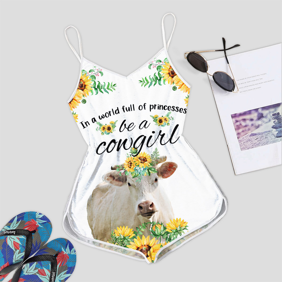 Charolais Be A Cowgirl Romper