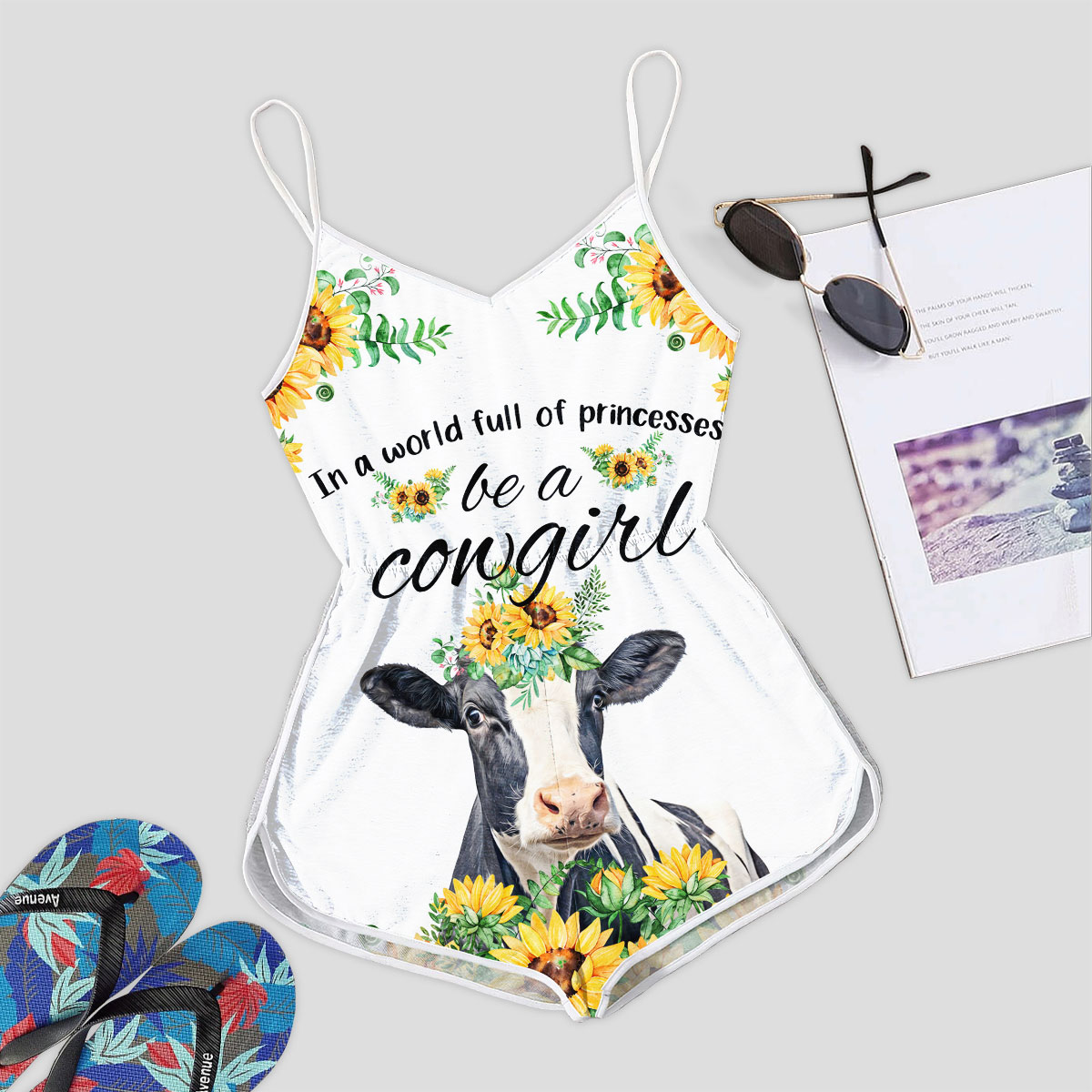 Holstein Be A Cowgirl Romper