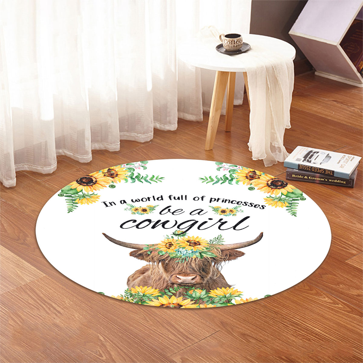 Highland Be A Cowgirl Round Rug