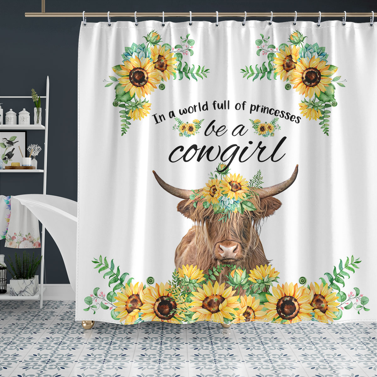 Highland Be A Cowgirl Shower Curtain