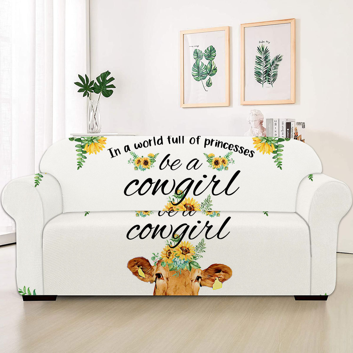 Beefmaster Be A Cowgirl Sofa Cover