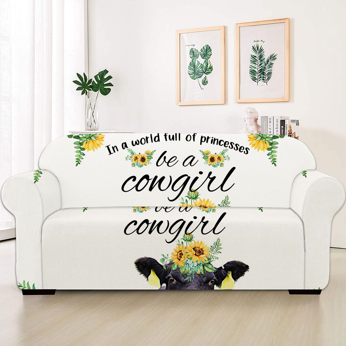 Black Angus Be A Cowgirl Sofa Cover