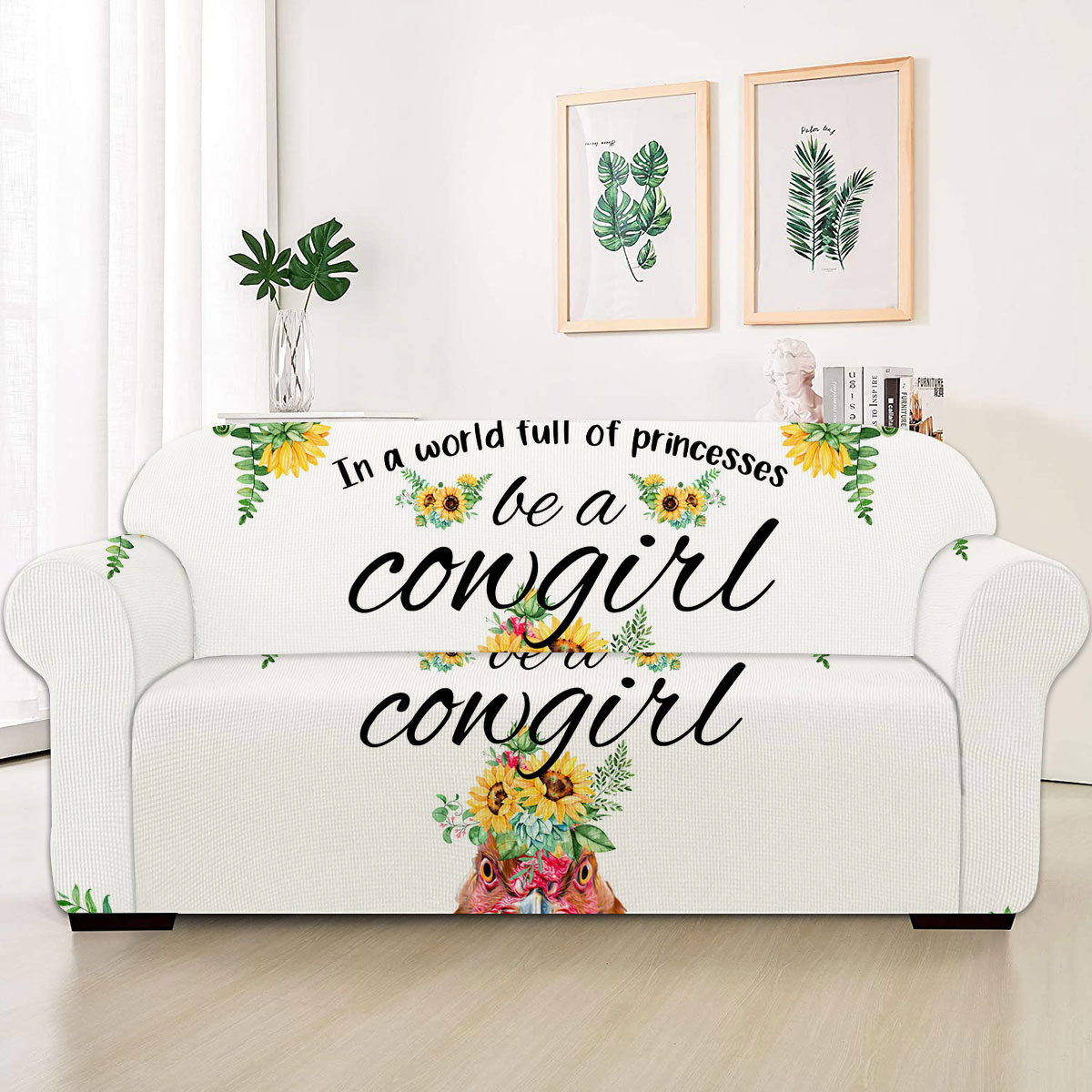 Chicken Be A Cowgirl Sofa Cover