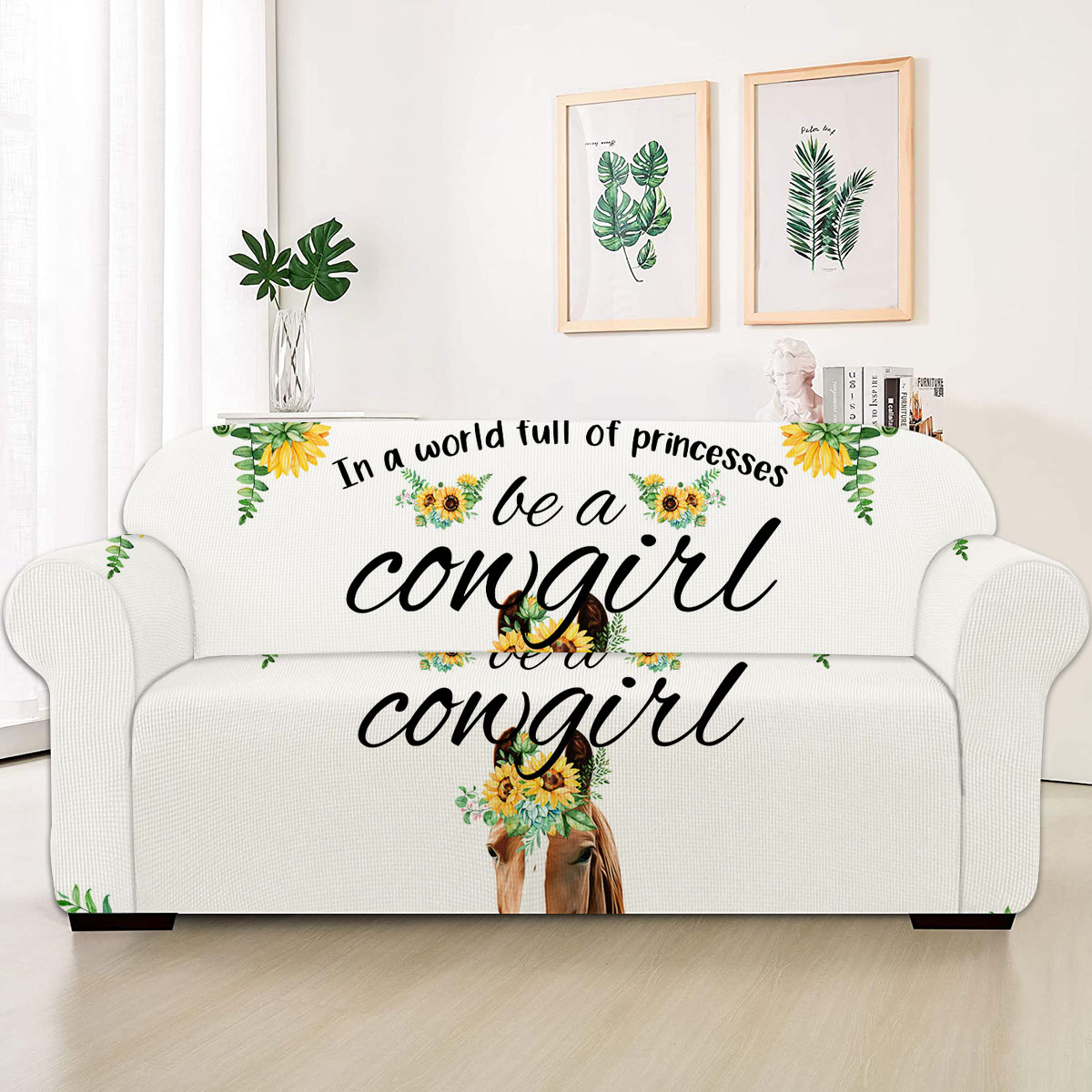 Horse Be A Cowgirl Sofa Cover