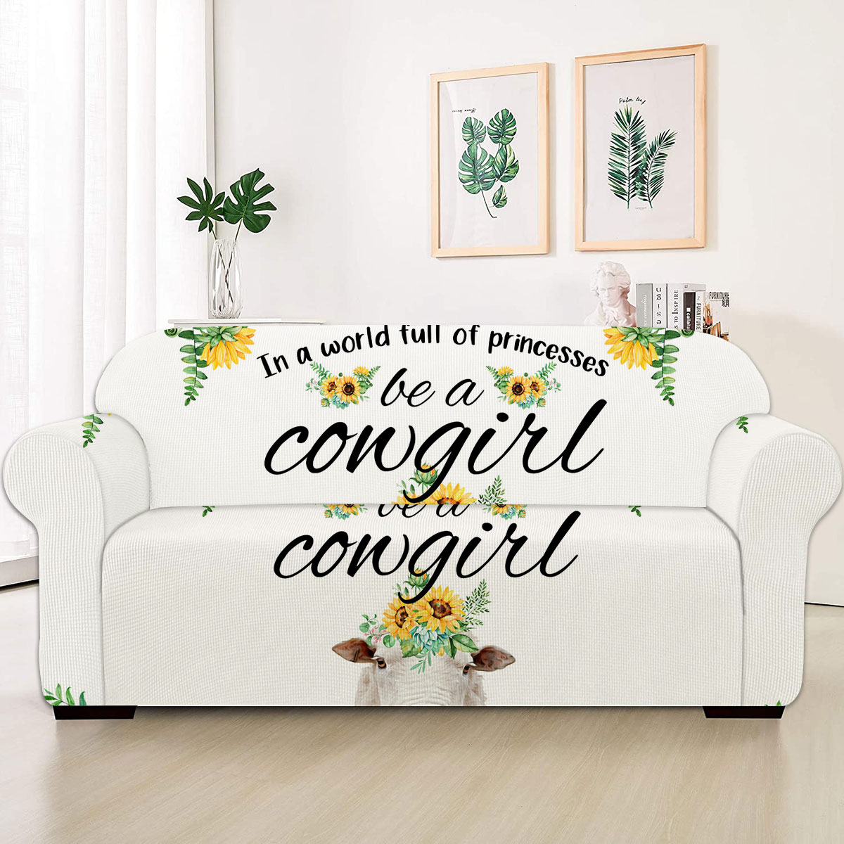 Sheep Be A Cowgirl Sofa Cover