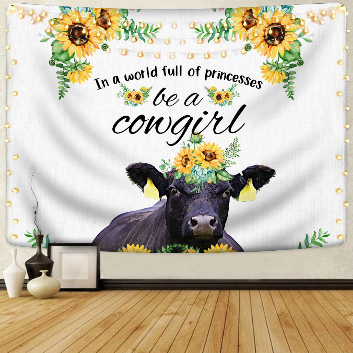 Black Angus Be A Cowgirl Tapestry