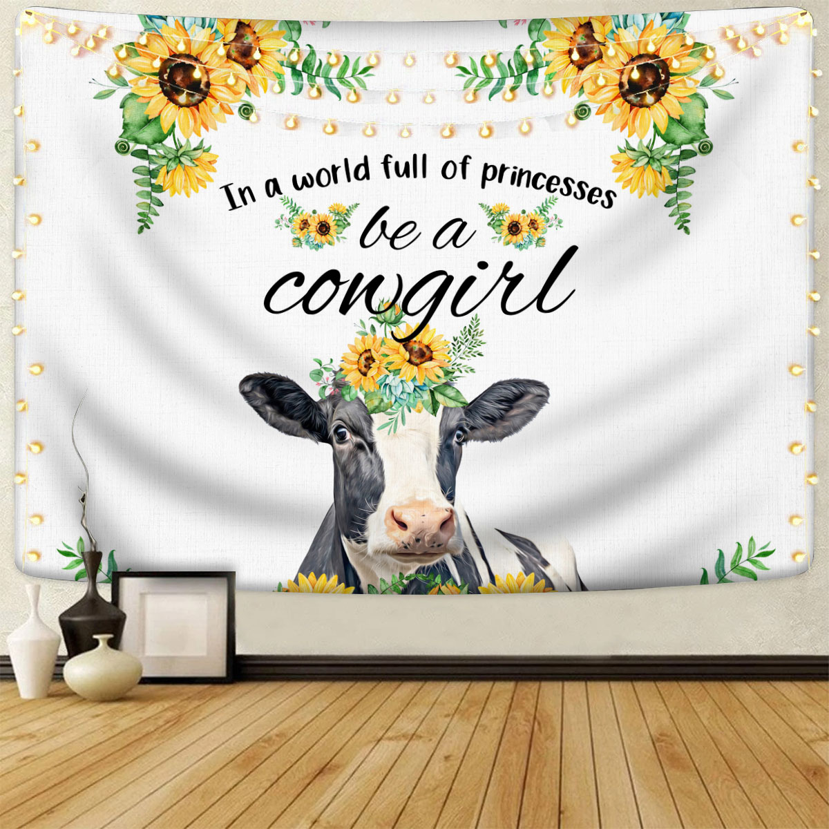 Holstein Be A Cowgirl Tapestry
