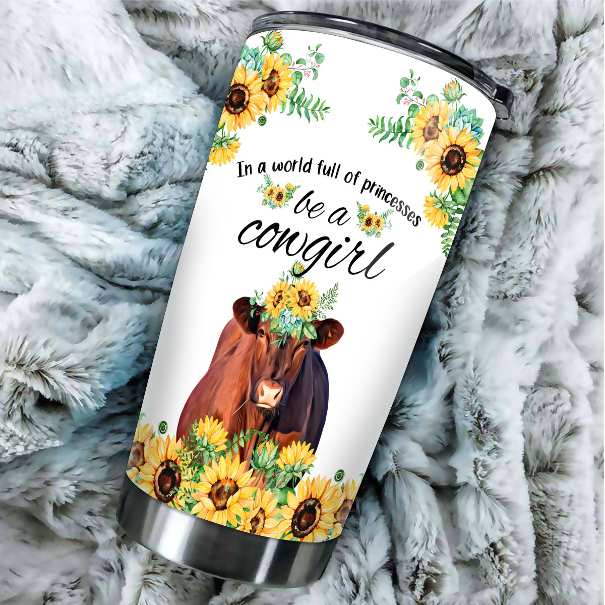 Red Angus Be A Cowgirl Tumbler