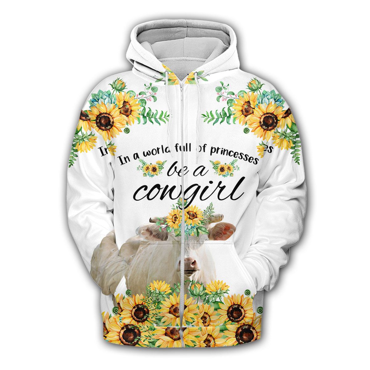 Charolais Be A Cowgirl Zip Hoodie
