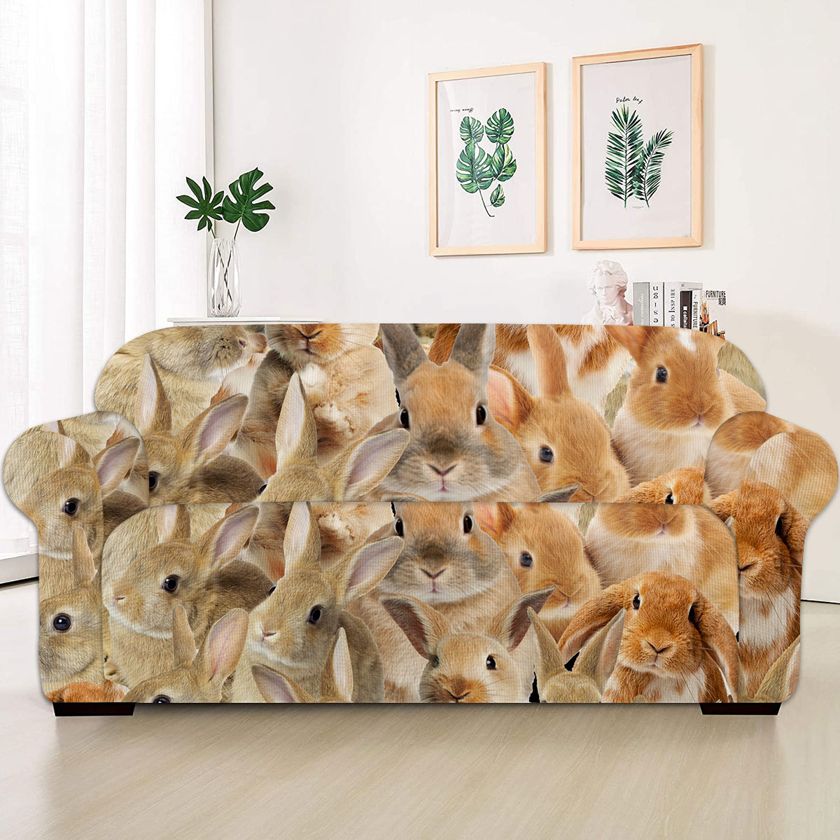 Rabbit Herd Pattern Sofa Cover