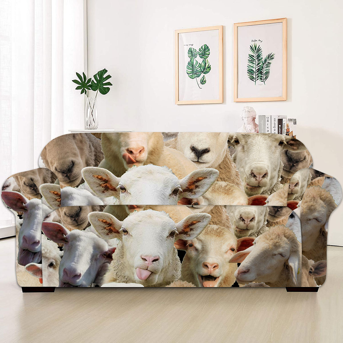 Sheep Herd Pattern Sofa Cover