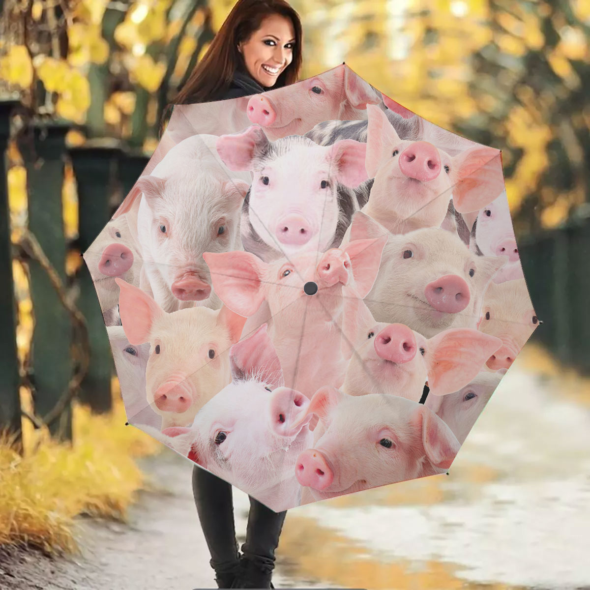 Pig Herd Pattern Umbrella