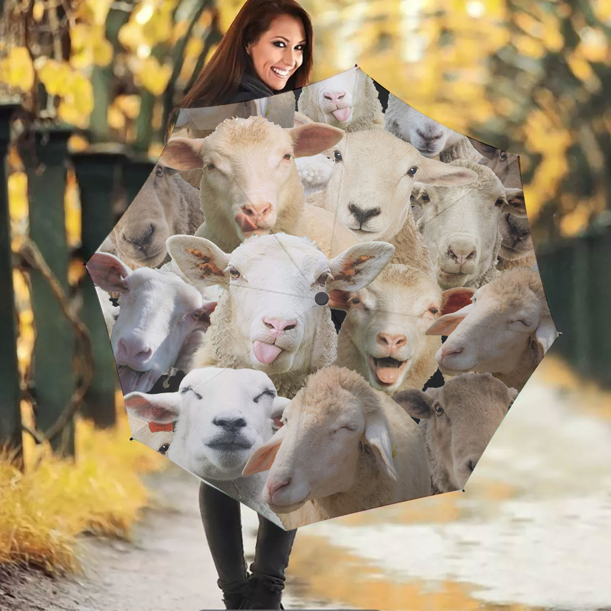 Sheep Herd Pattern Umbrella