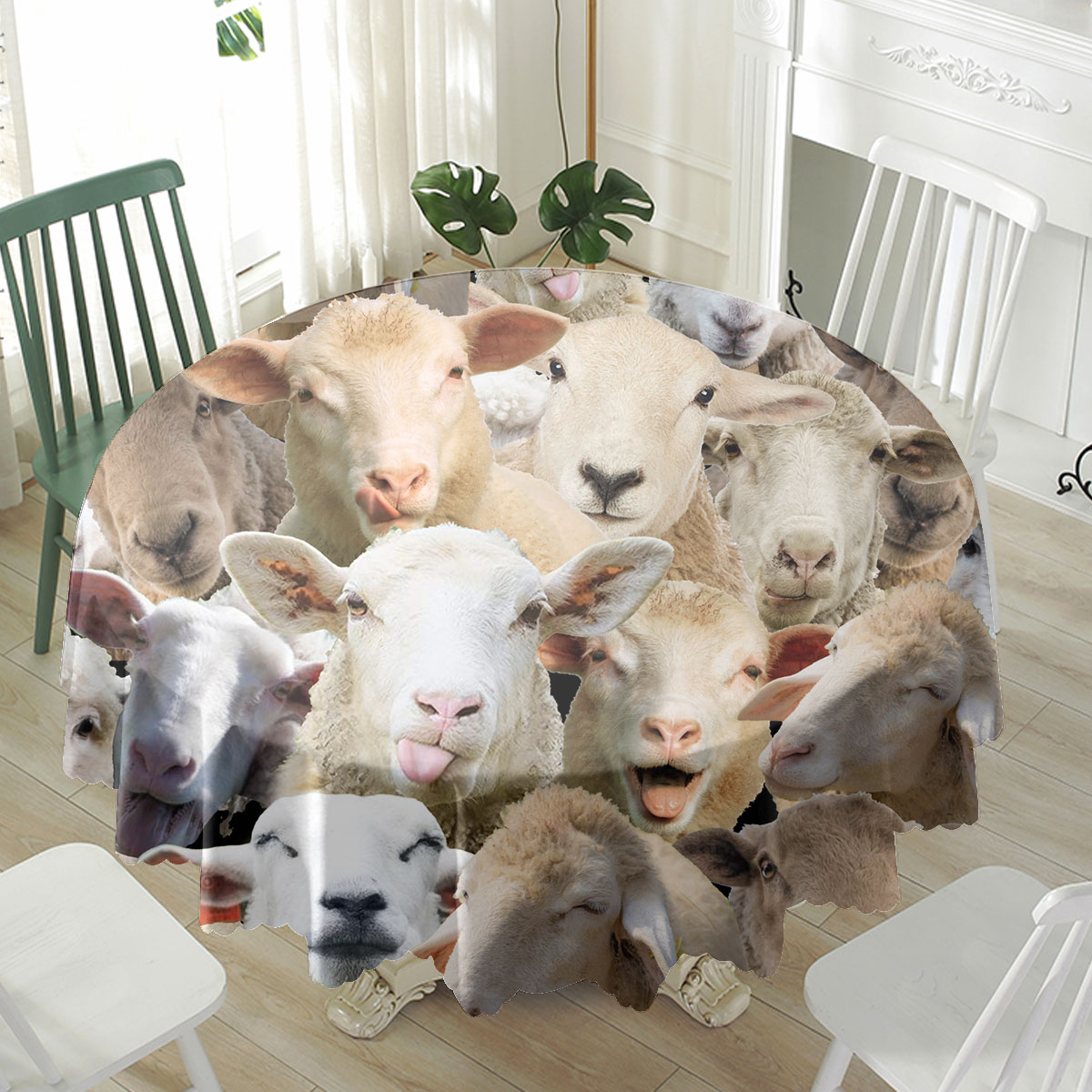 Sheep Herd Pattern Waterproof Tablecloth