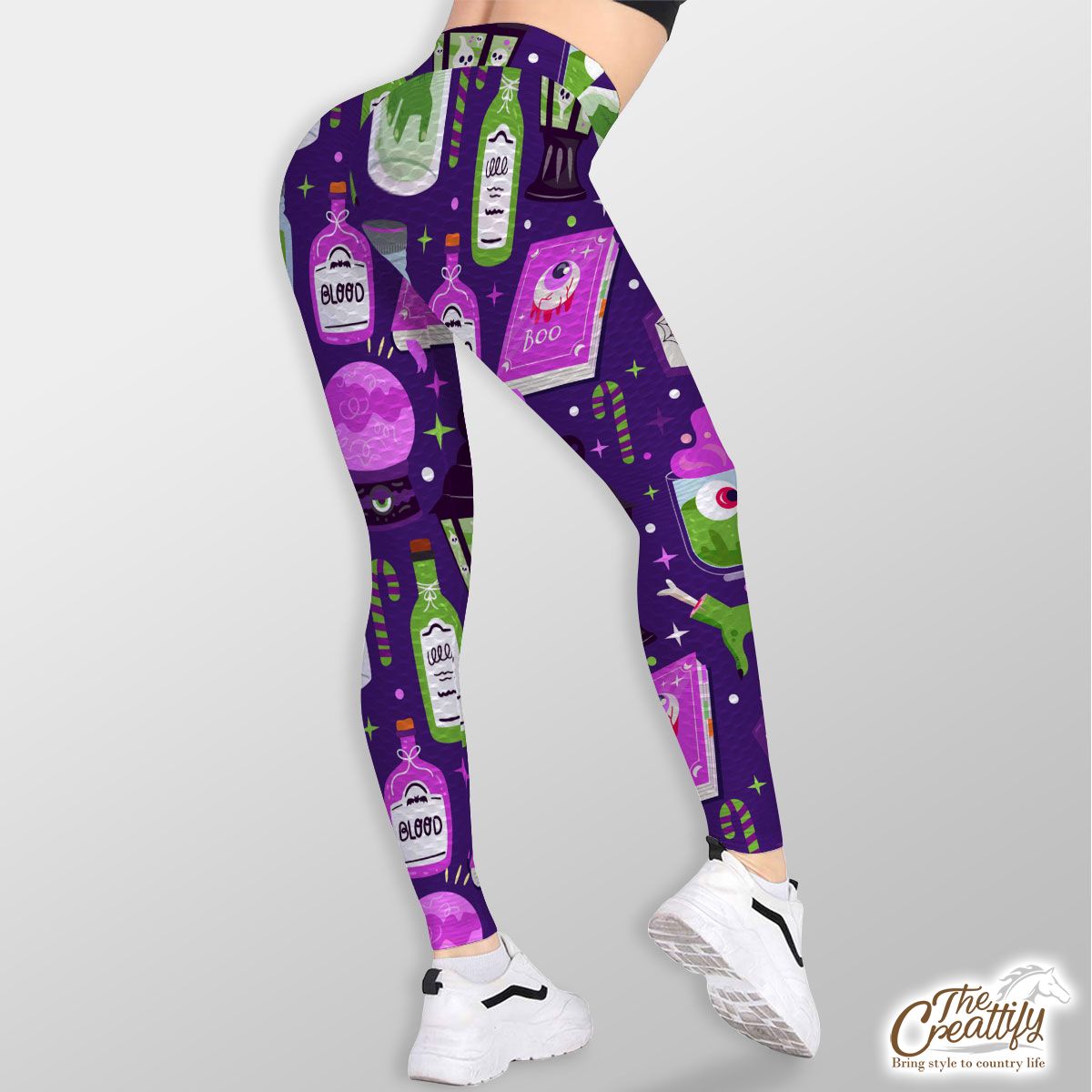 Witch Potions, Creepy Hand, Blood, Wicked Witches Dark Halloween TikTok Leggings