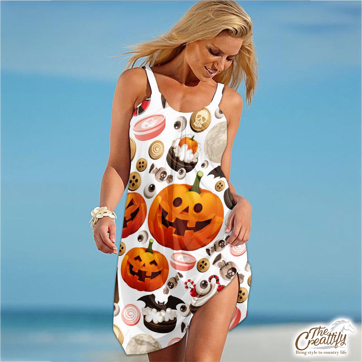 Halloween Party Food On White Background Tribal Dress