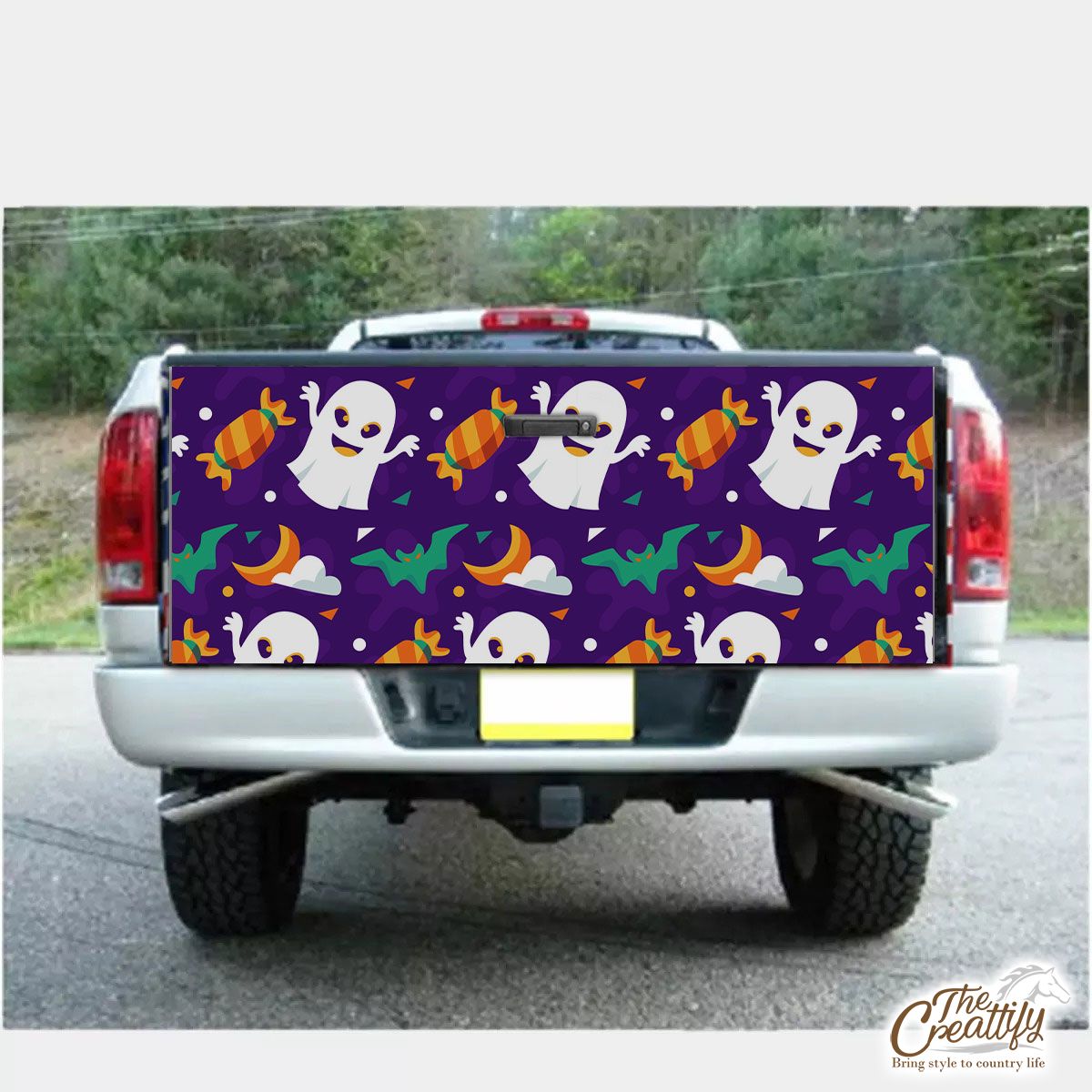 Best Halloween Boo Ghost Candy Truck Bed Decal