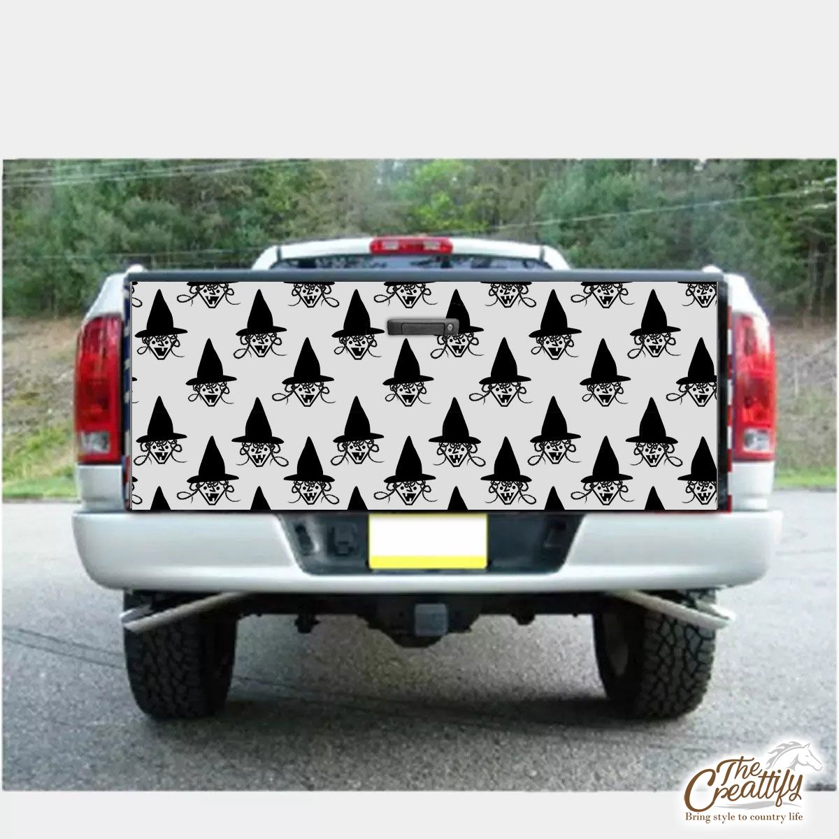 Black Halloween With On White Background Truck Bed Decal