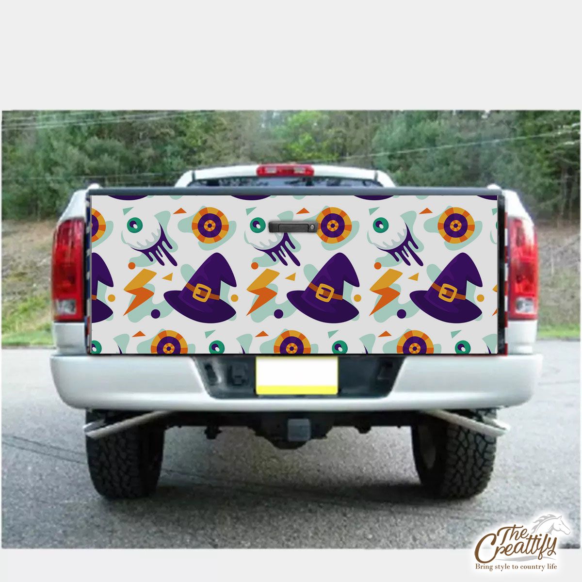 Cute Halloween Witch, Wicked Witches Truck Bed Decal