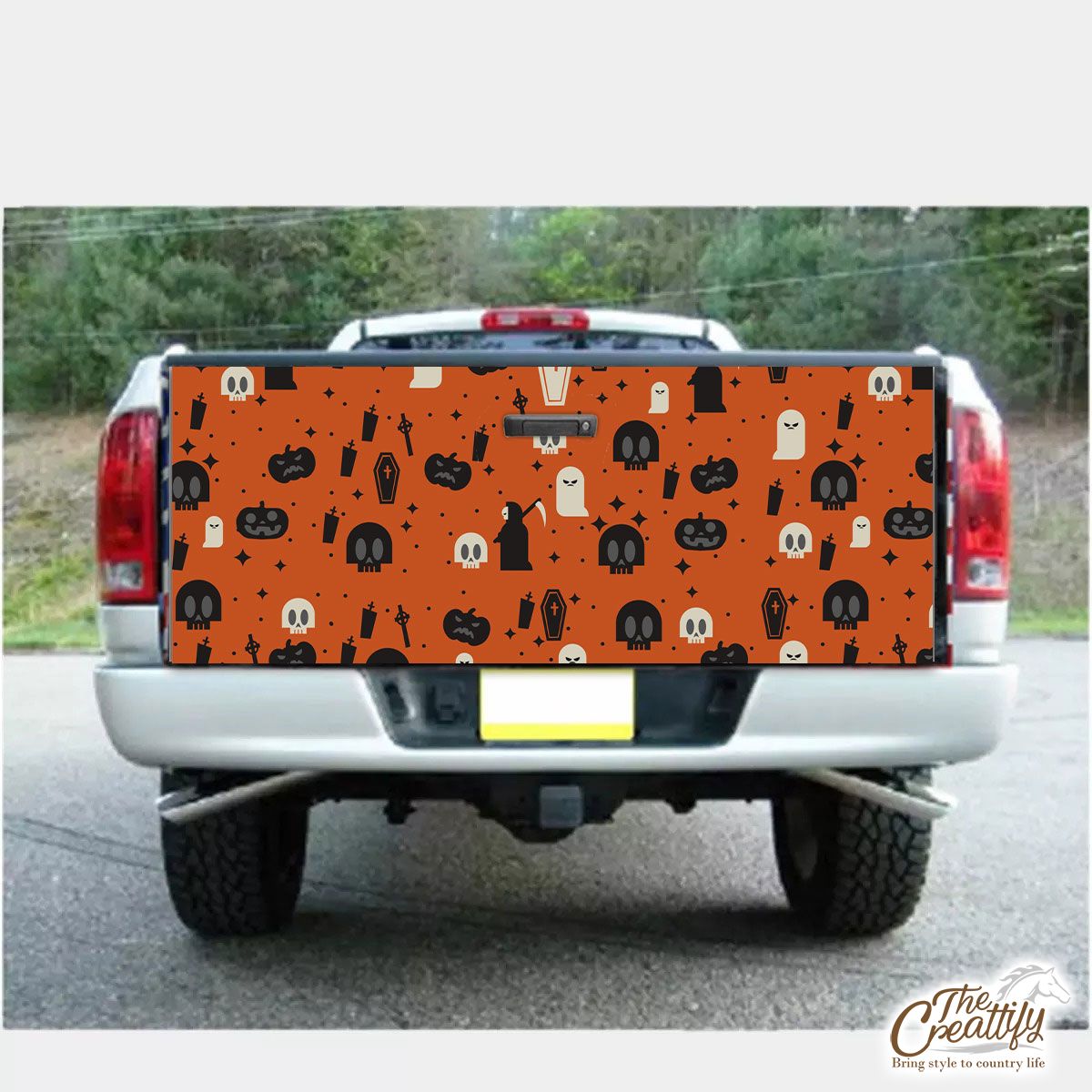 Funny Halloween Skeleton Truck Bed Decal
