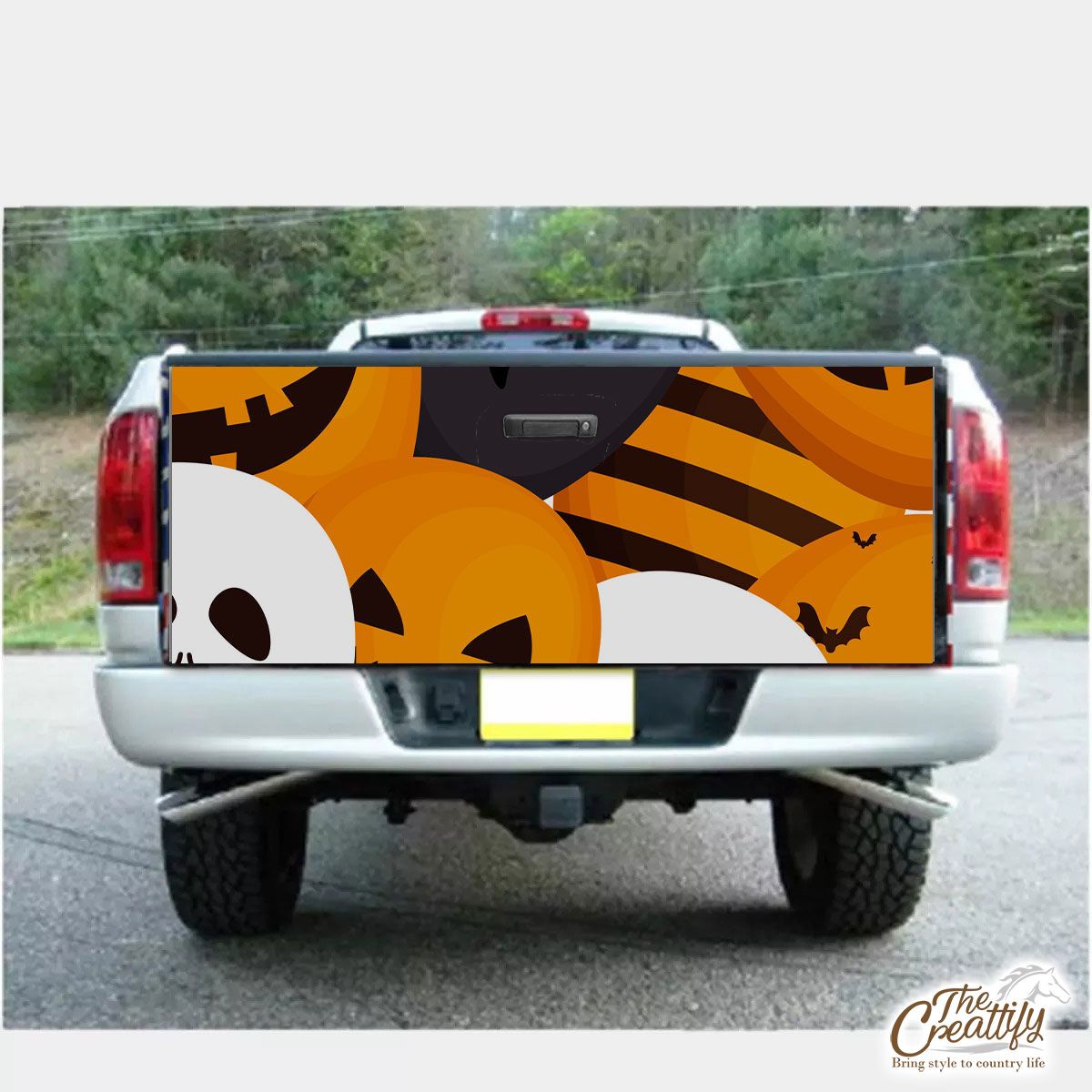 Halloween Balloons With Scary Faces Truck Bed Decal