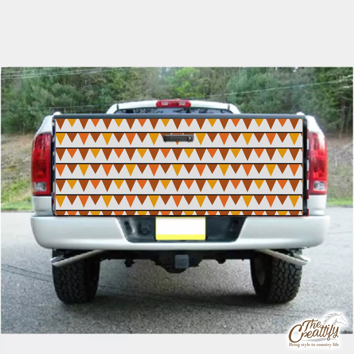 Halloween Flag On White Background Truck Bed Decal