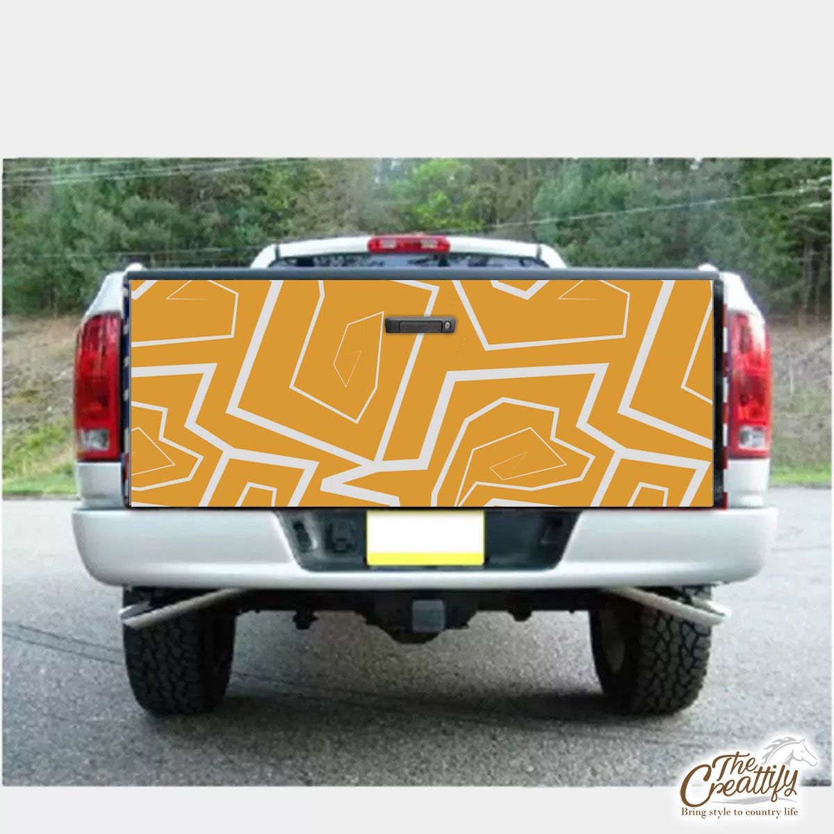 Halloween Yellow Pattern Truck Bed Decal