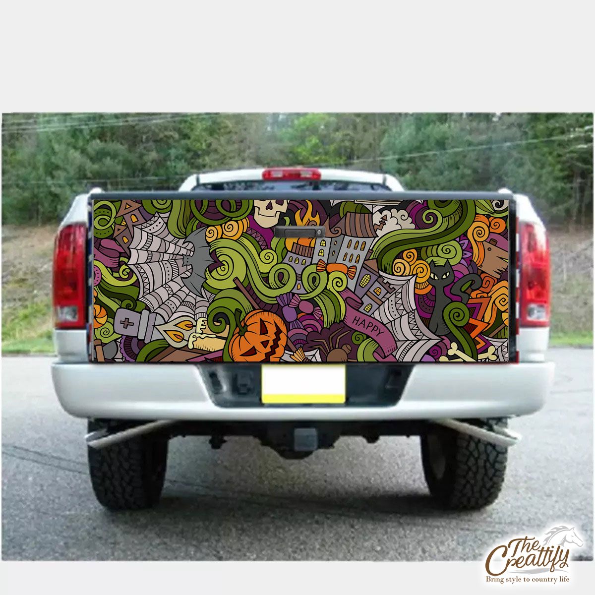 Spooky Halloween Theme Truck Bed Decal