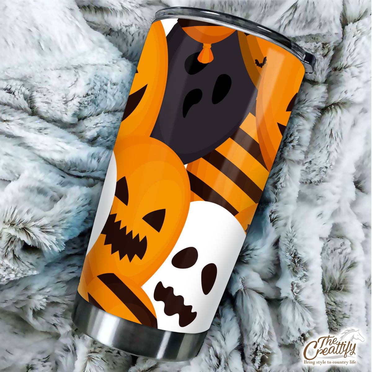Halloween Balloons With Scary Faces Tumbler