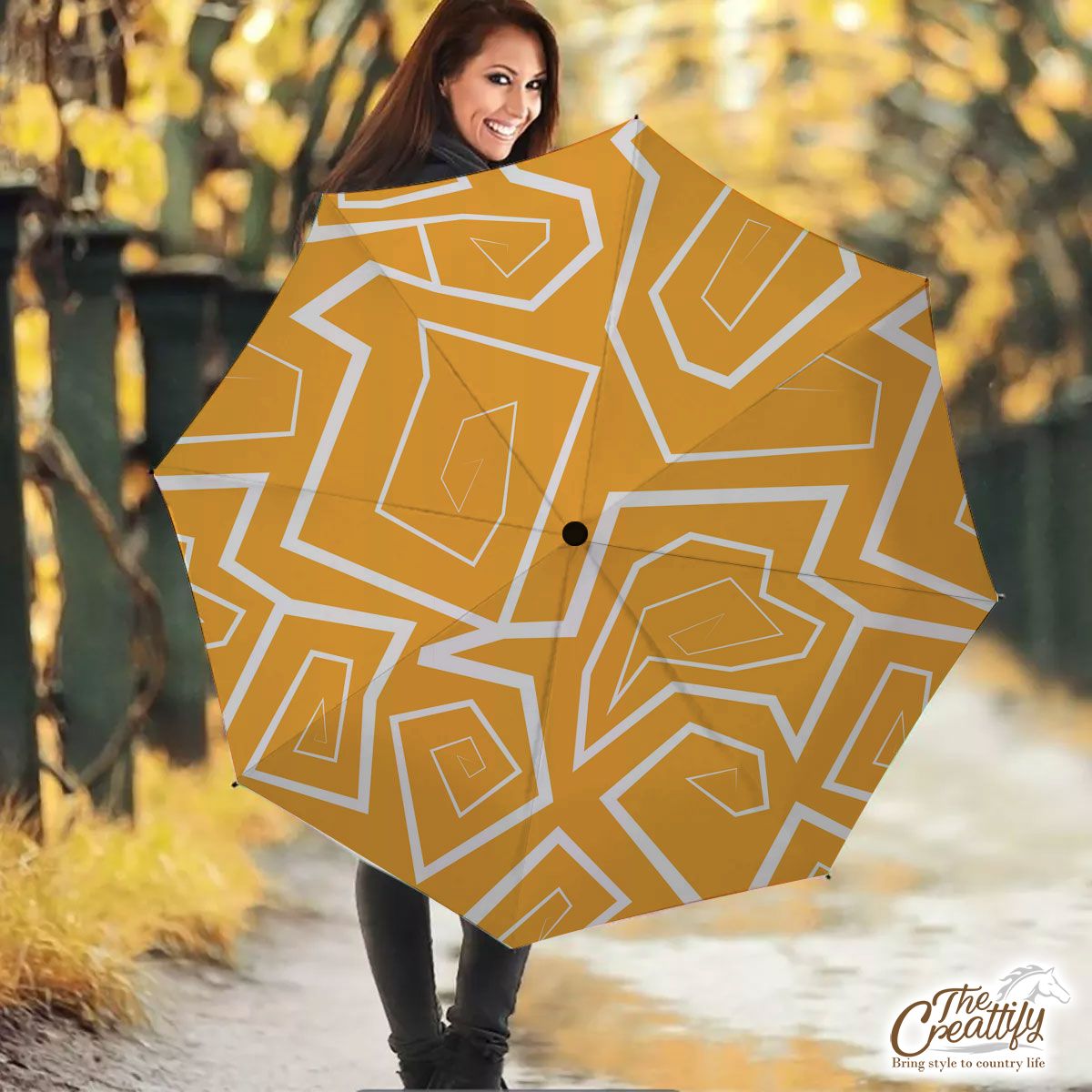 Halloween Yellow Pattern Umbrella