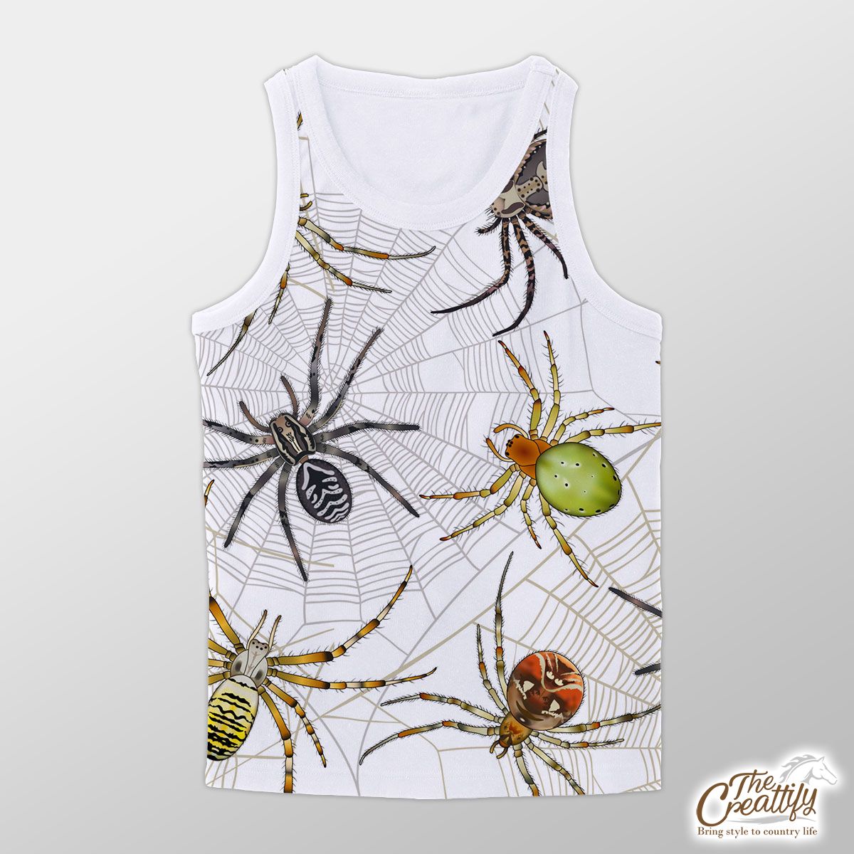 Halloween Giants Spider With Spiderweb Unisex Tank Top
