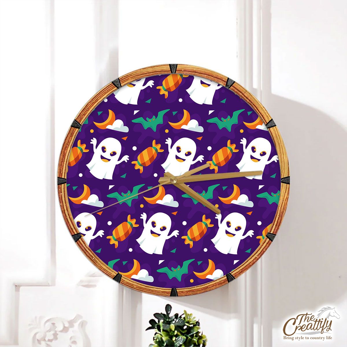 Best Halloween Boo Ghost Candy Wall Clock