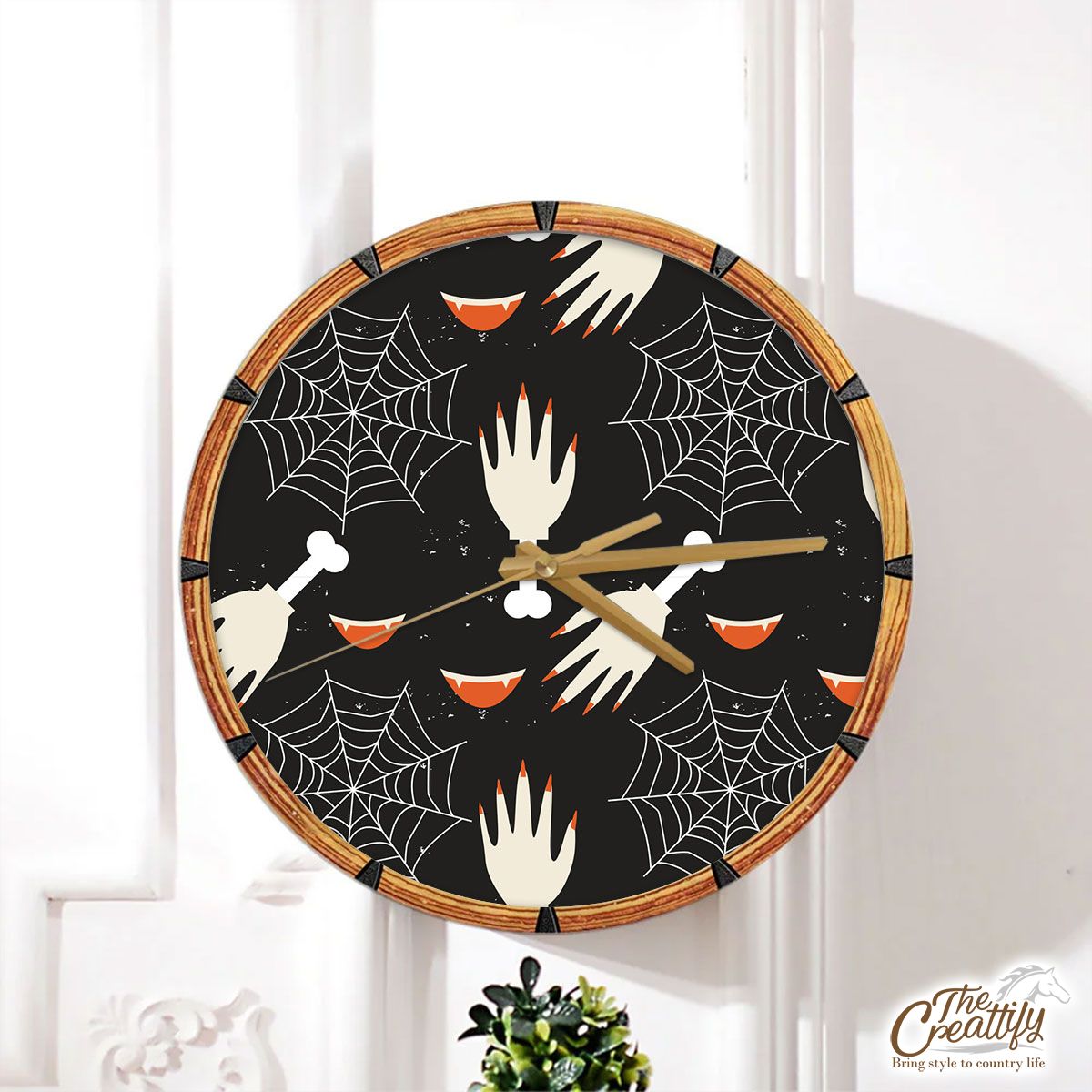 Halloween Classic Monster  With Vampire Wall Clock